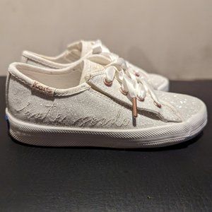 Kate Spade glitter Toddler sneakers in white